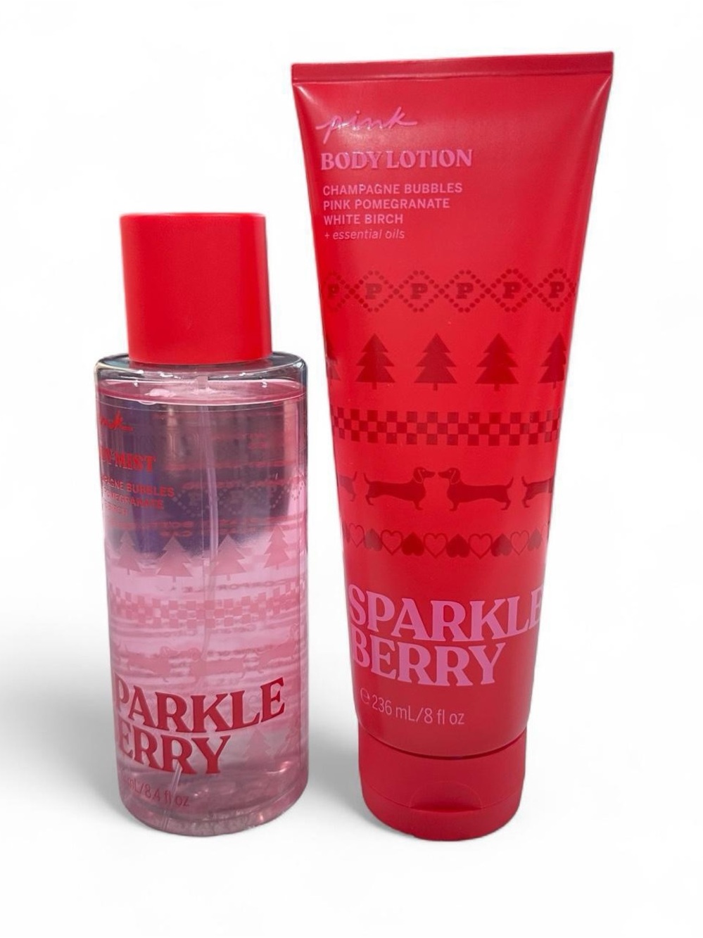 Victoria’s Secret PINK Sparkle Berry Body Mist & Lotion Set Discontinued